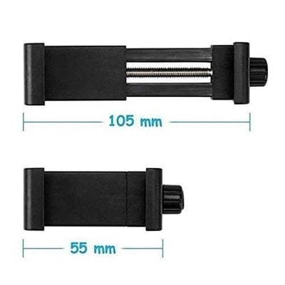 Picture of Universal Tripod Mount Vertical Bracket Smartphone Holder Phone 360 Degree Clip Clipper Tripod Adapter Screw Adapter Rotatable Digital Camera Bracket Selfie Lens Monopod-Black