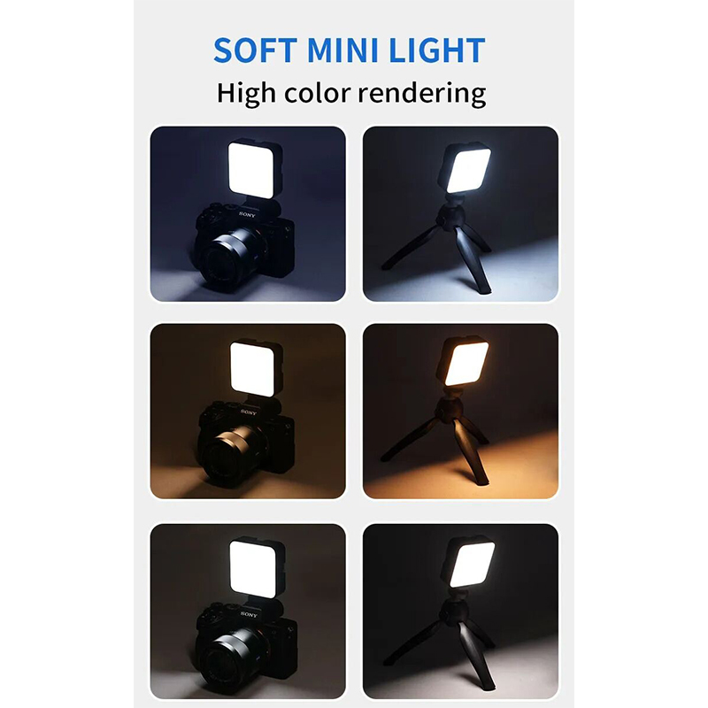 Picture of JMARY FM-59R Dimmable Video Recording Mini Fill Light with 3 Cold Shoe Mounts-Black