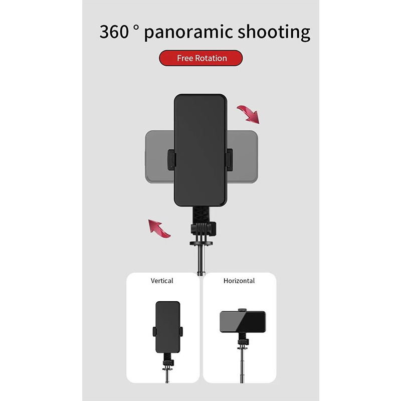 Picture of JMARY KT-219 6 Sections Extendable Selfie Stick Tripod Stand with Remote Control-Black
