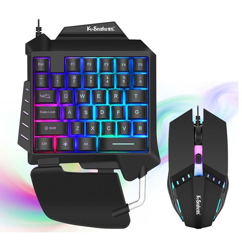 Picture of Mobile Controller Gaming Keyboard Mouse Converter PUBG Keypad Adapter Android USB TYPE-C Game Accessories 4 in 1 Gaming Keyboard Mouse Convertor Combo- Black-Black