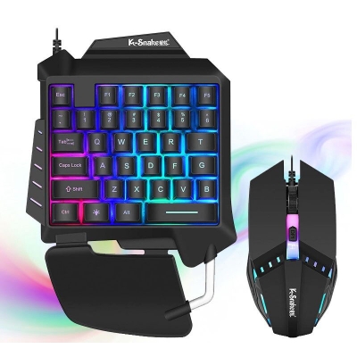 Picture of Mobile Controller Gaming Keyboard Mouse Converter PUBG Keypad Adapter Android USB TYPE-C Game Accessories 4 in 1 Gaming Keyboard Mouse Convertor Combo- Black-Black