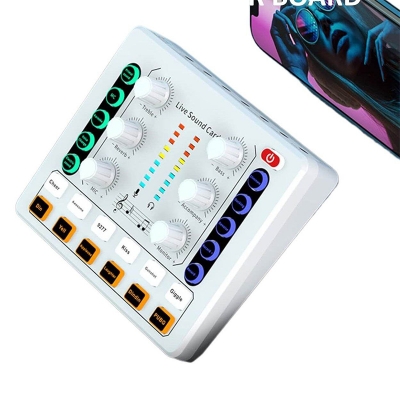 Picture of Live Sound Card M8 Wireless Bluetooth Audio Mixer Digital Mixer Noise Reduction Live Streaming Broadcast-Multicolor
