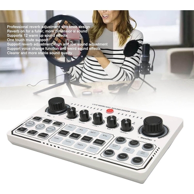 Picture of X50 Professional Sound Card, Audio Studio Recording, Interface Mixers, Music Card Live Mobile Phone, PC-Multicolor