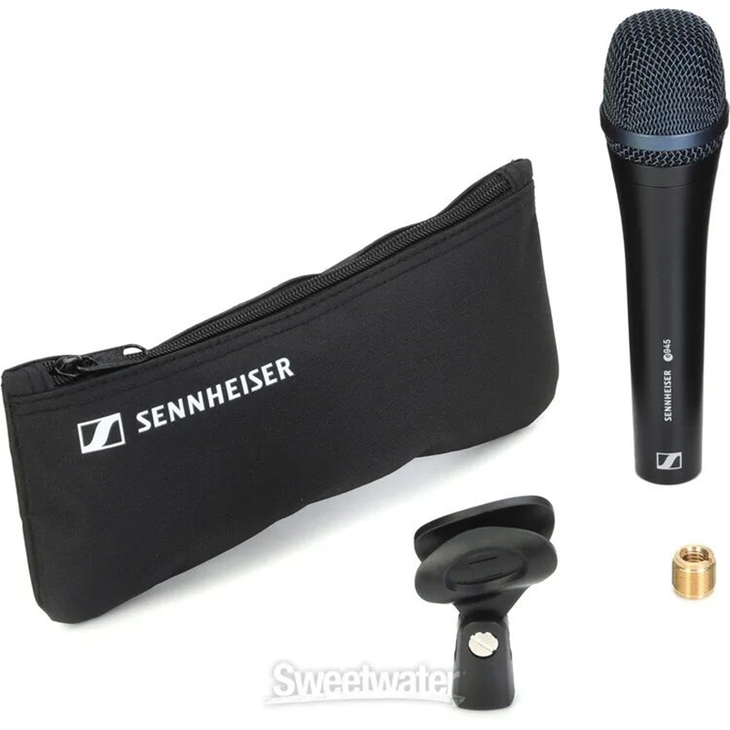 Picture of Sennheiser  e 945 is a super-cardioid lead vocal stage microphone specially designed to perform under pressure