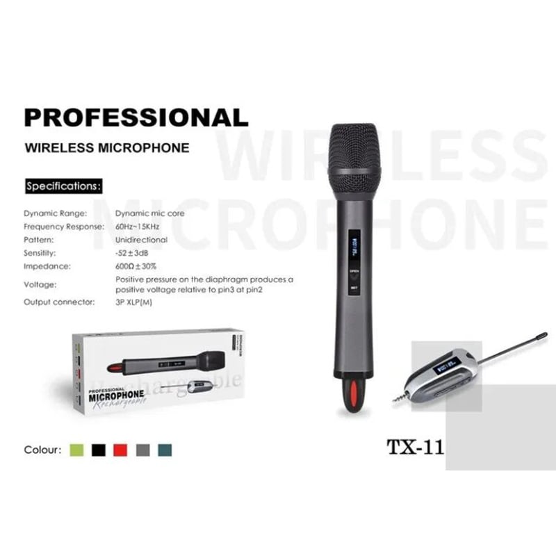 Picture of Shengfu TX-11 Wireless Rechargeable Microphone Black-Black