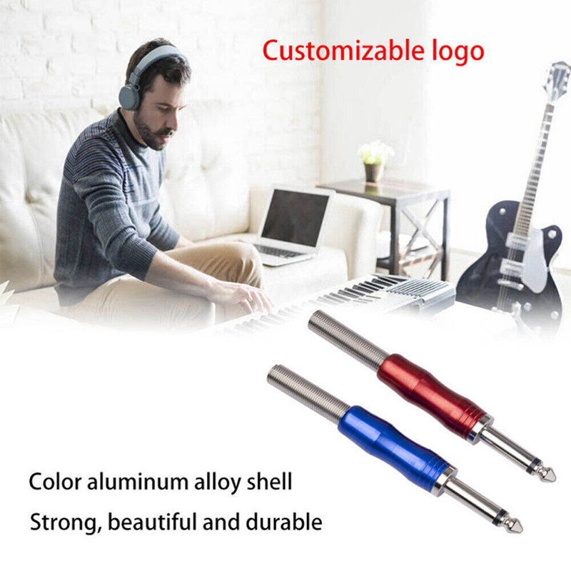 Picture of 4 PCS Guitar Audio Plug Aluminum Alloy 6. 35mm Male Female Jack Solder-Multicolor