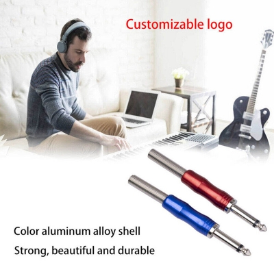 Picture of 4 PCS Guitar Audio Plug Aluminum Alloy 6. 35mm Male Female Jack Solder-Multicolor