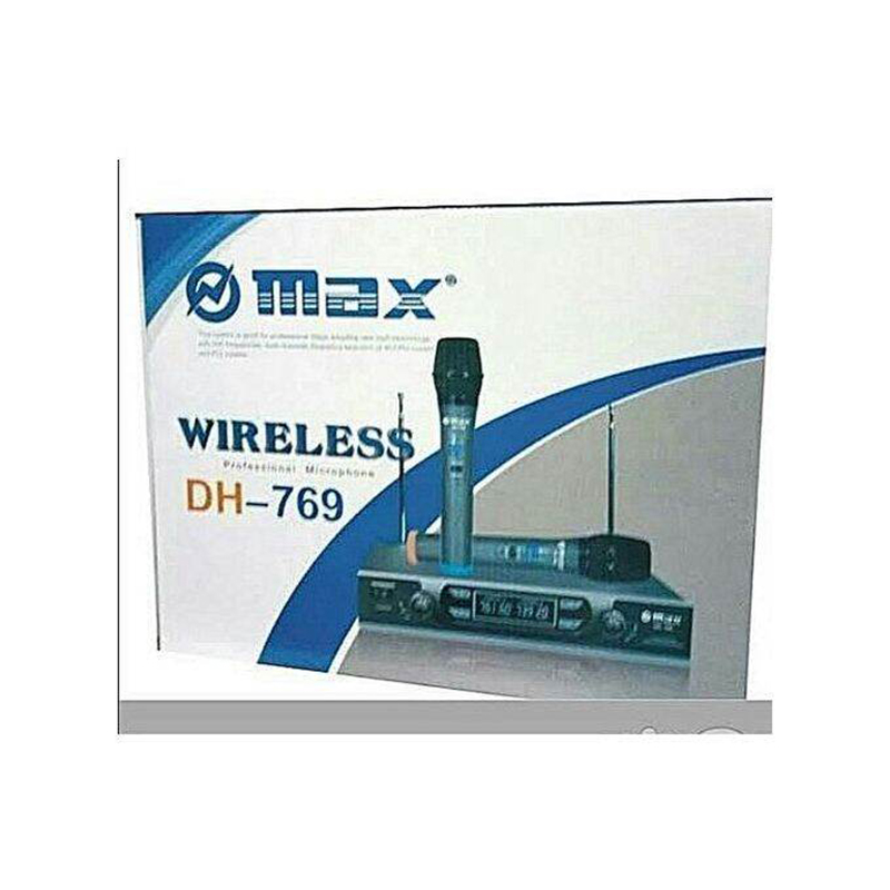 Picture of Omax Max DH 769 Wireless Microphone With 2 Mic Black-Black