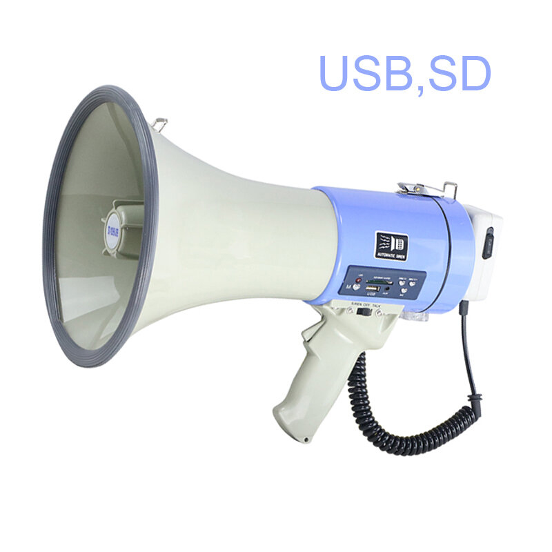 Picture of Er-66 MP3 USB Portable Wireless Megaphone Speaker Megaphone Loudspeaker Horn USB with Recording-White