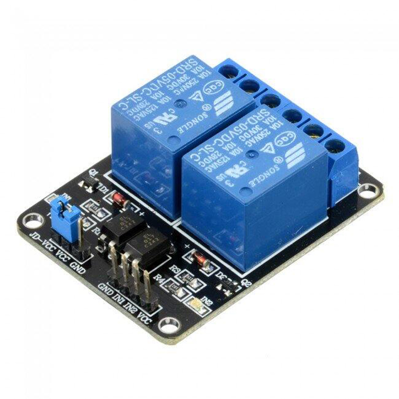 Picture of Relay Module DC 5V-12V Dual Channel Relay Control Module-Multicolor