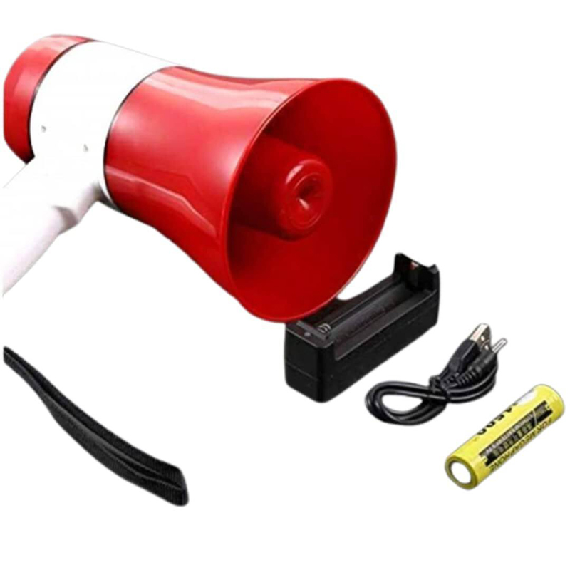 Picture of 80 watts Handheld Megaphone for Announcement with Recorder, USB and Memory Card Input-Red