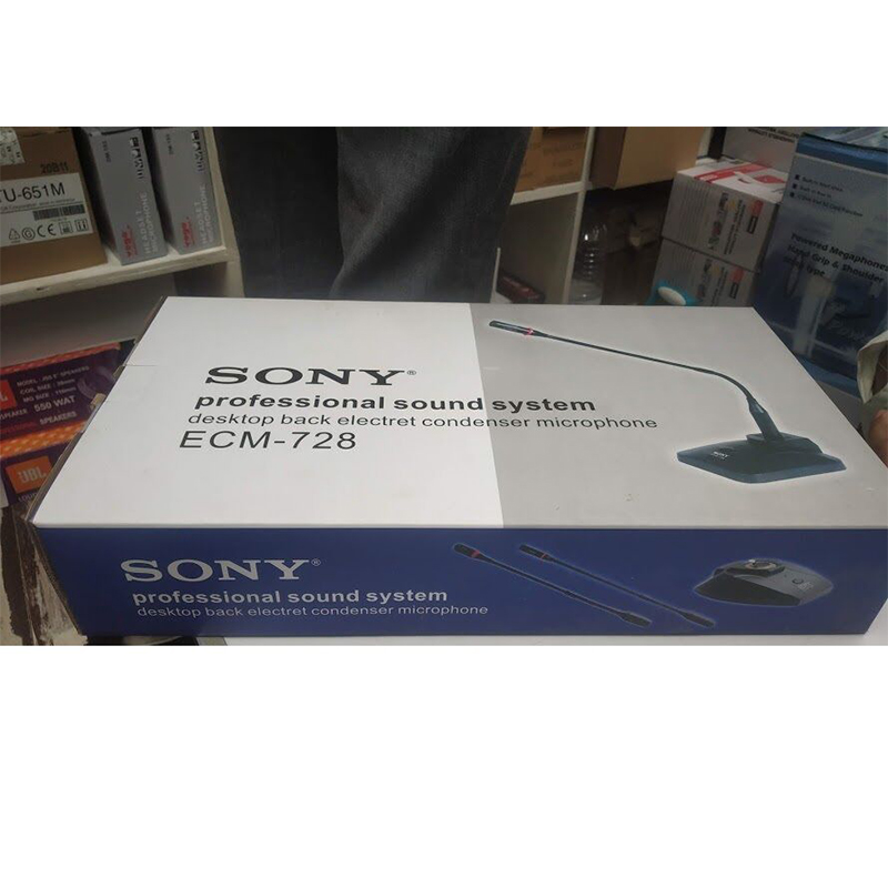 Picture of Sony ECM 728 Conference Microphone Goose neck Condenser Microphone-Black