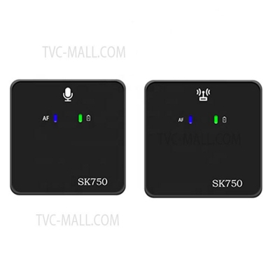 Picture of SK750 Wireless Lavalier Microphone for Phone DSLR Camera Smartphone 2.4GHz Wireless Mic Recording for Vlog-Black
