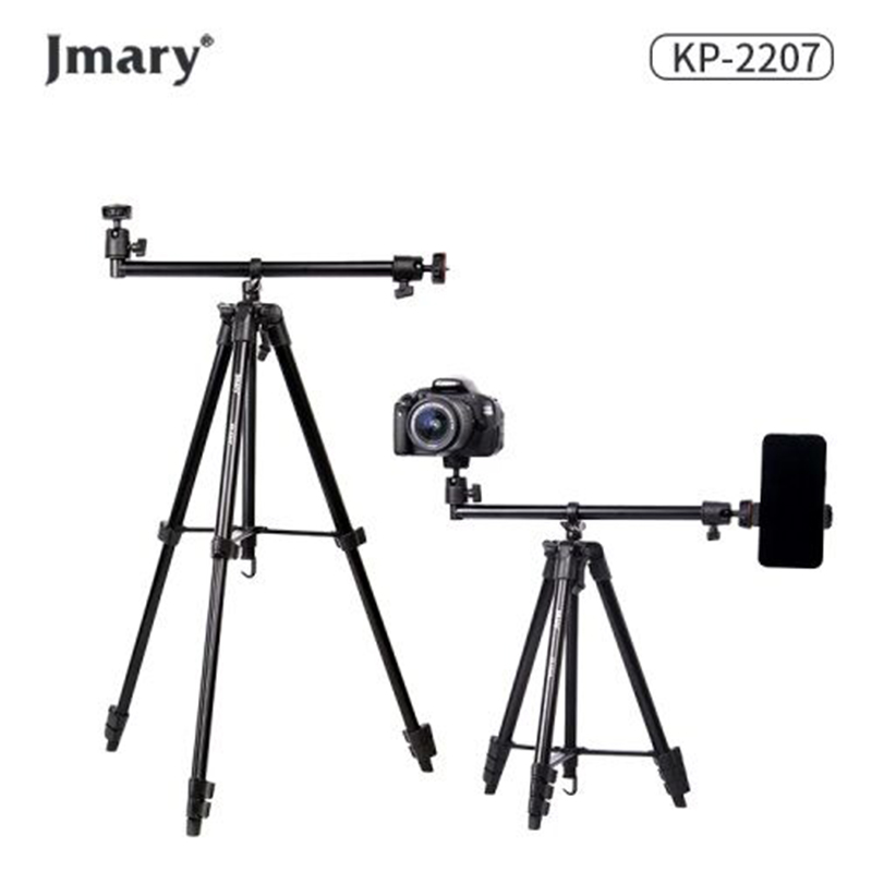 Picture of Jmary KP-2207 Professional Heavy Duty Aluminum Extendable Tripod with Mobile Holder- Black-Black