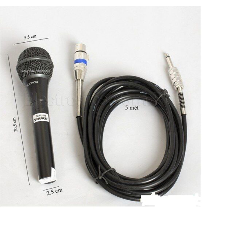 Picture of Shure Sm-959 Professional Uni-Directional Dynamic Microphone With XLR to 6.5mm Audio Cable 15 Feet-Black