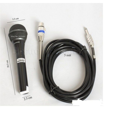 Picture of Shure Sm-959 Professional Uni-Directional Dynamic Microphone With XLR to 6.5mm Audio Cable 15 Feet-Black