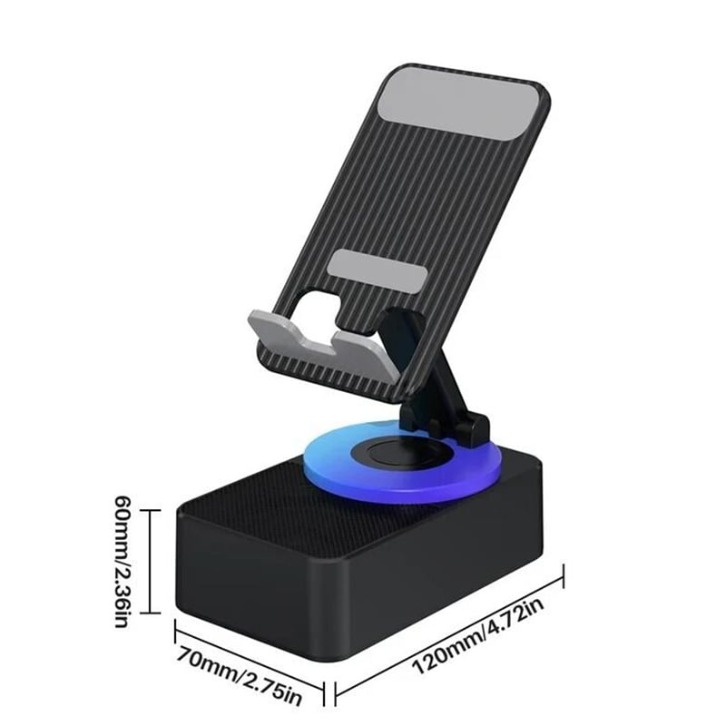 Picture of WYS-2301BT Better Bass Wireless Bluetooth Speaker with Deep Bass, Foldable Mobile Holder & Built-in Power Bank – Multifunctional Design, Loud Sound, and Adjustable Stand Support-Black