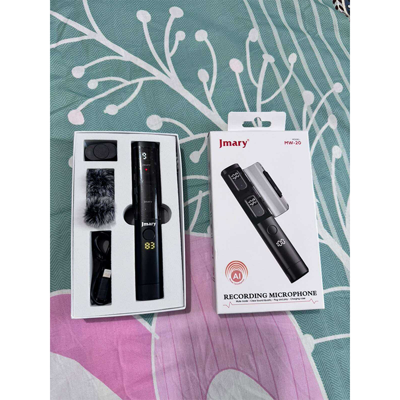 Picture of Jmary MW-20 Dual wireless Recording Microphone with mute mode-Black