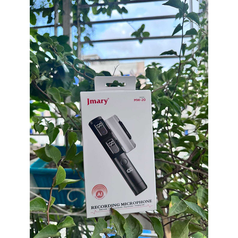 Picture of Jmary MW-20 Dual wireless Recording Microphone with mute mode-Black