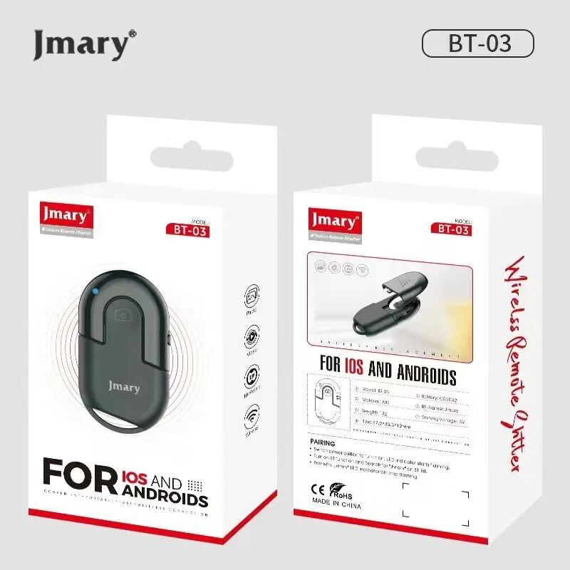 Picture of Jmary BT-03 Wireless Selfie Remote Control Phone Camera BT Shutter Button for Smartphone Photos Videos