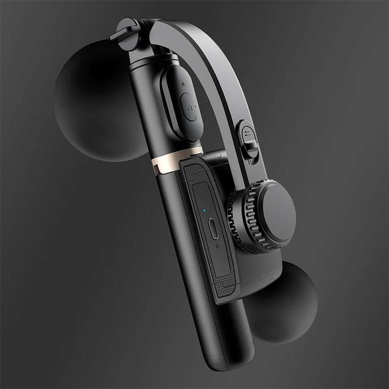 Picture of Q08 Gimbal Stabilizer Bluetooth Remote Control Tripod Selfie Stick-Black