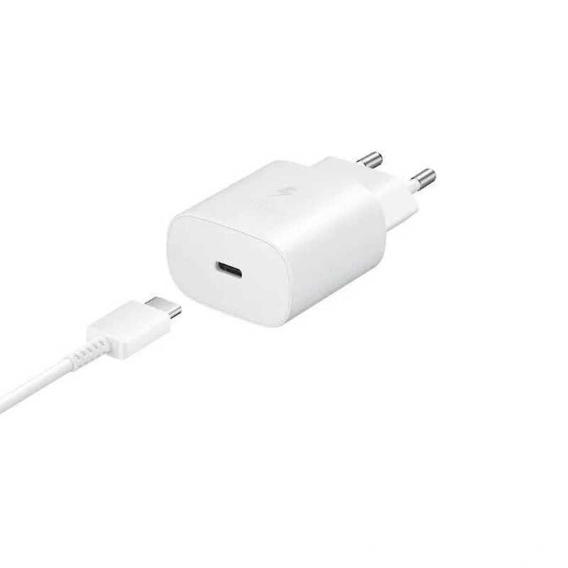 Picture of Type C Charger Fast Charging 25W NFC USB-C 25Watt Power Adapter USB Wall Charger Compatible with Samsung Galaxy A54 5G A53 5G A33 5G A34 5G A15 A16 A14 A24 S21 S20 S22 S10 S6 S7 S8 S9 Galaxy M33 5G F23 5G M31s-Black