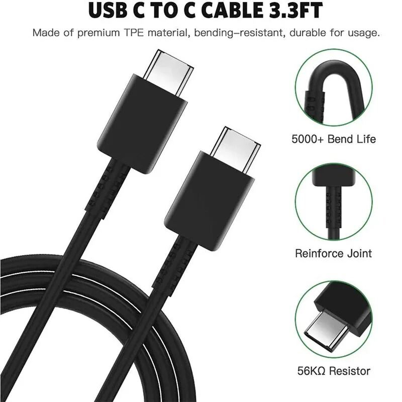 Picture of Samsung  45W PD Power Adapter Charger Super Fast Charge Genuine CERTIFIED Official Adapter For For Galaxy S23 S24 Ultra Z Fold 5 4 3 Flip 5 4 3-Black