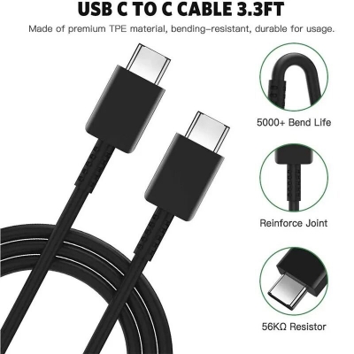 Picture of Samsung  45W PD Power Adapter Charger Super Fast Charge Genuine CERTIFIED Official Adapter For For Galaxy S23 S24 Ultra Z Fold 5 4 3 Flip 5 4 3-Black