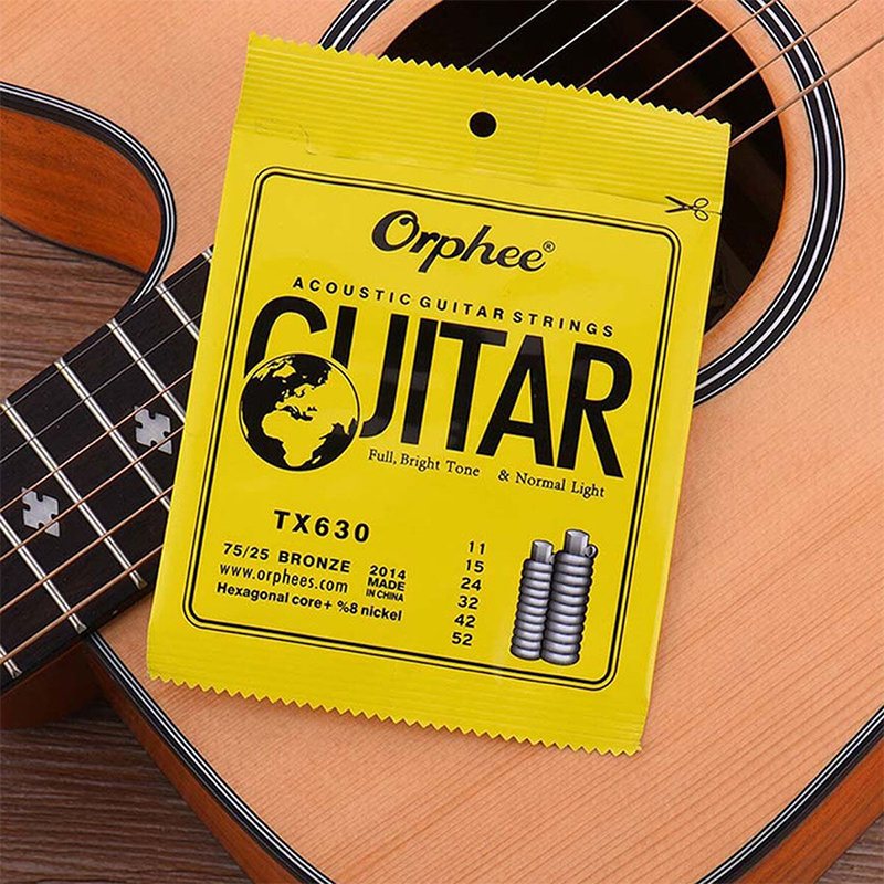 Picture of Orphe TX630 Acoustic guitar String – 75/25 Bronze Normal light-Gold