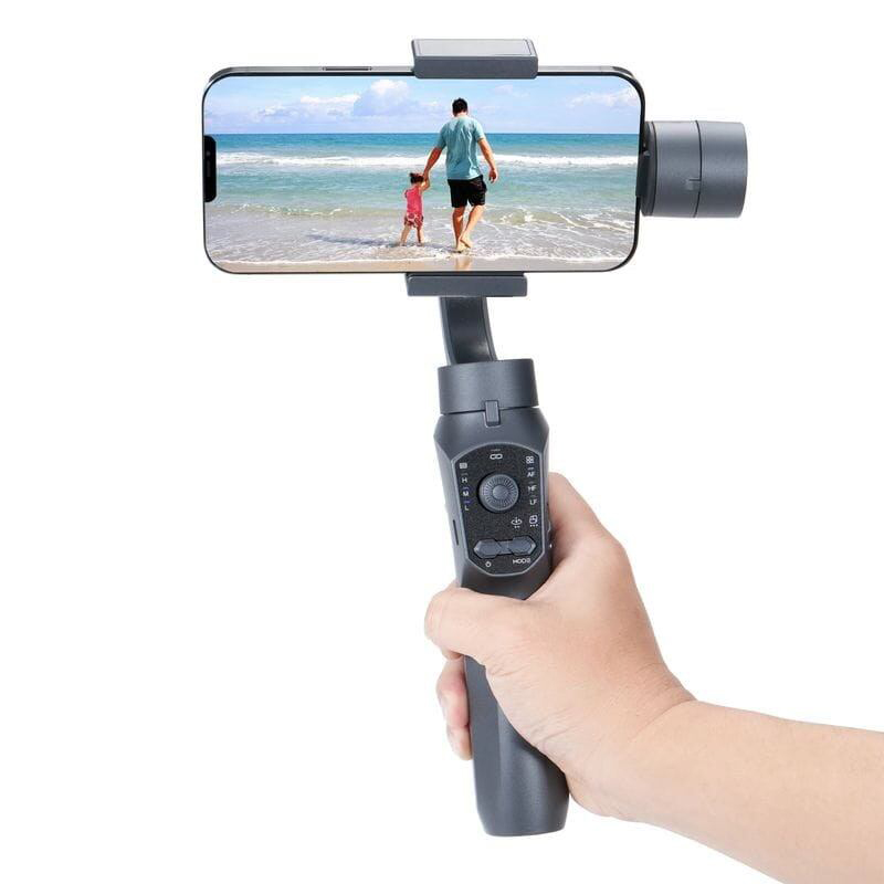 Picture of F10 Pro Gimbal 3-Axis Stabilizer for Smartphone iPhone Handheld Automatic Selfie Stick 360 Rotation Face Tracking APP Video Camera Stabilized-Black
