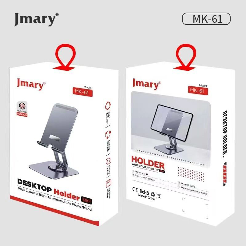 Picture of Jmary MK61 Rotating Stable and Antiskid wide compatibility foldable Desktop Holder For Mobile and Tablet-Silver