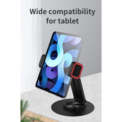 Picture of JMARY MK-63 360 Degree Rotating Foldable Desktop Stand Holder for Phone/Tablet-Black
