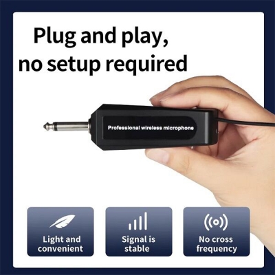 Picture of Shengfu cp-110 cd dual wireless hand microphone For journalist Black-Black