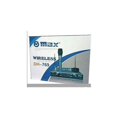 Picture of Omax Max DH 769 Wireless Microphone With 2 Mic Black-Black