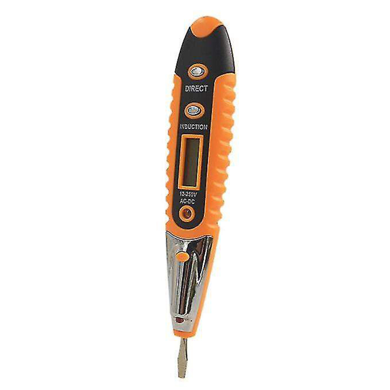 Picture of Voltage Tester Digital AC DC 12-220V Non-Contact Voltage Detector Tester Pen With Night Sight Induction Test Multi Sensor LCD Display Voltmeter-Yellow
