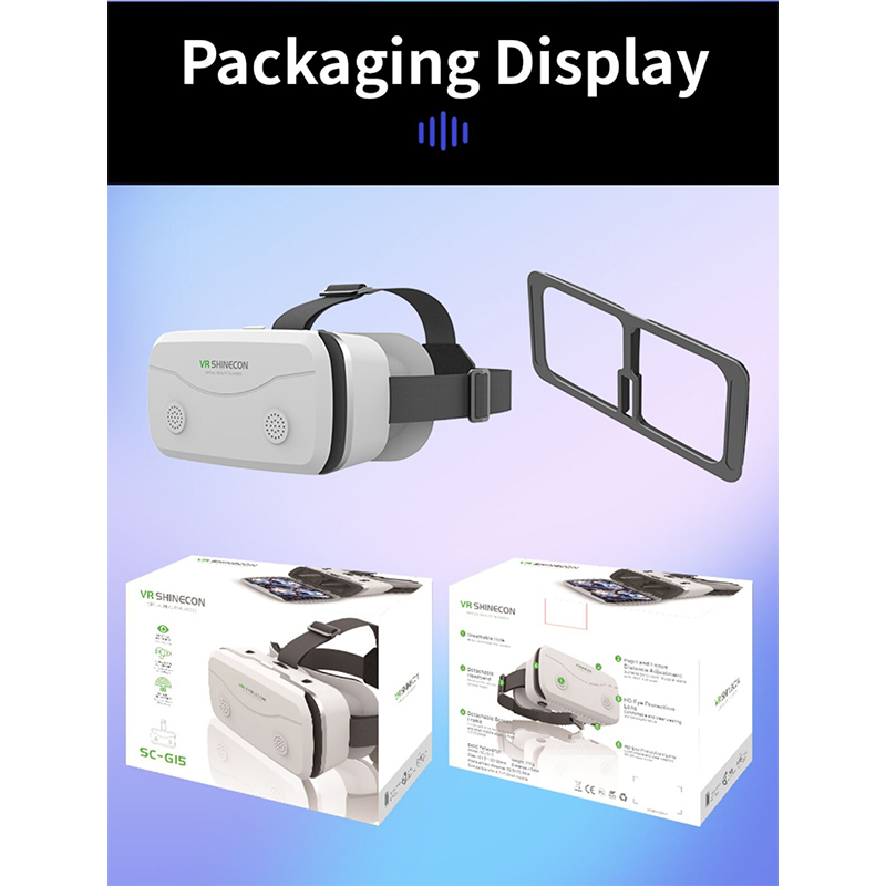 Picture of VR SHINECON SC-G15 3D Virtual Reality Box Gaming Glasses Headset For 4.5-7 inch-Multicolor
