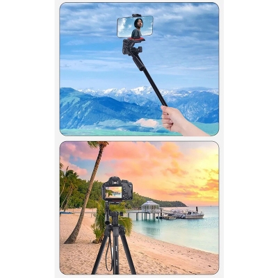 Picture of KP - 2209 1.7M Horizontal Axis Tripod for camera & mobile for Live Streaming Vlogging-Black