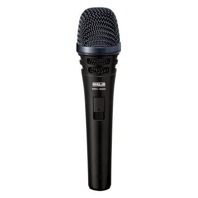 Picture of AHUJA CORDED MICROPHONE FOR LIVE VOCALS, STUDIO RECORDING AND BROADCASTING AND MUSIC INSTRUMENTS PRO 3400-Black