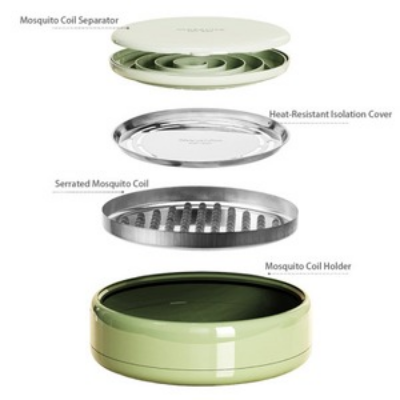 Picture of Portable Mosquito Coil Holder with Closed Cover Protection