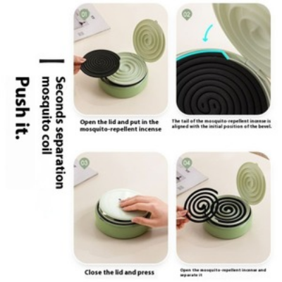 Picture of Portable Mosquito Coil Holder with Closed Cover Protection