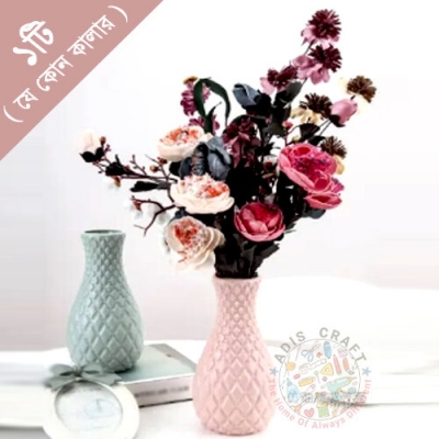 Picture of Modern Plastic Flower Vase Collections for Home Living Room Decoration Flower Pot Imitation Porcelain , Empty Flower Tob