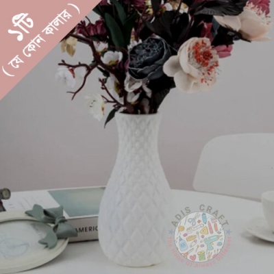 Picture of Modern Plastic Flower Vase Collections for Home Living Room Decoration Flower Pot Imitation Porcelain , Empty Flower Tob
