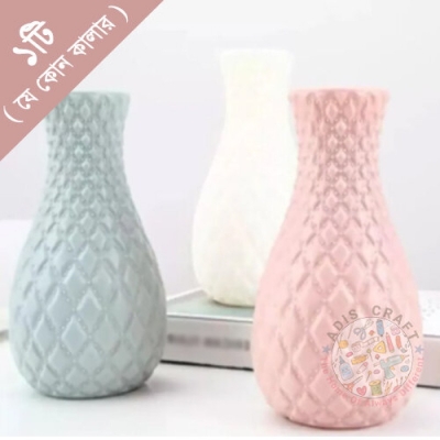 Picture of Modern Plastic Flower Vase Collections for Home Living Room Decoration Flower Pot Imitation Porcelain , Empty Flower Tob