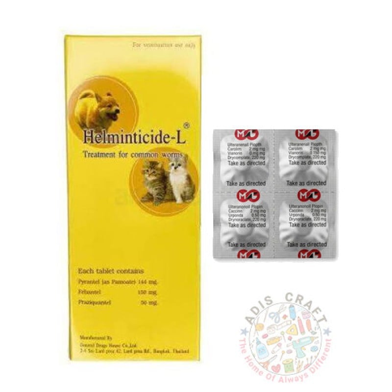 Picture of Helminticide-L Single Dose Deworming Tablet for Cats and Dogs