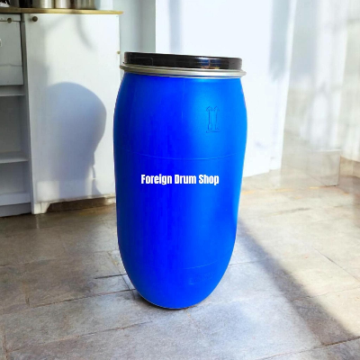 Picture of Foreign nylon plastic drum. To keep water and rice.