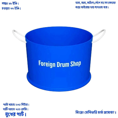 Picture of Foreign cut drum for planting tree on the roof (Mouth part). 120 Liter.