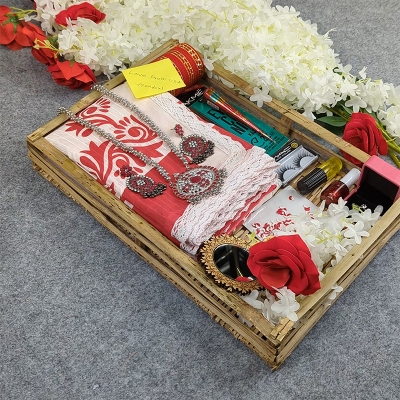 Picture of Festive Special Premium Half-Silk Print Saree Combo