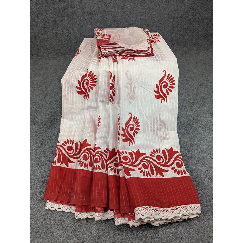 Picture of Festive Special Premium Half-Silk Print Saree Combo