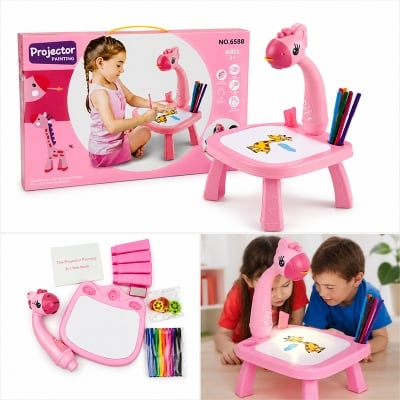 Picture of Little Hands Drawing Projector Table for Kids | Trace & Draw Educational Art Toy with Light | Safe ABS Doodle Board for Toddlers, Boys & Girls