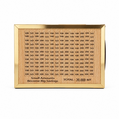 Picture of Wooden Money Saving Box (Piggy Bank) 